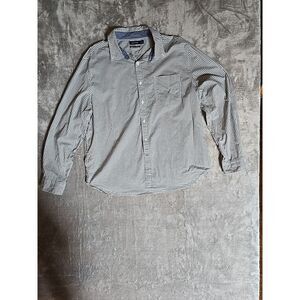 Nautica Mens XXL Classic Fit Stretch Gingham‎ Long Sleeve Button Up Shirt